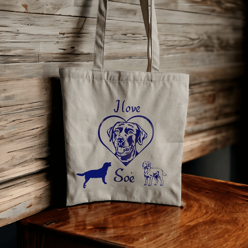 Tote bag personnalisé labrador